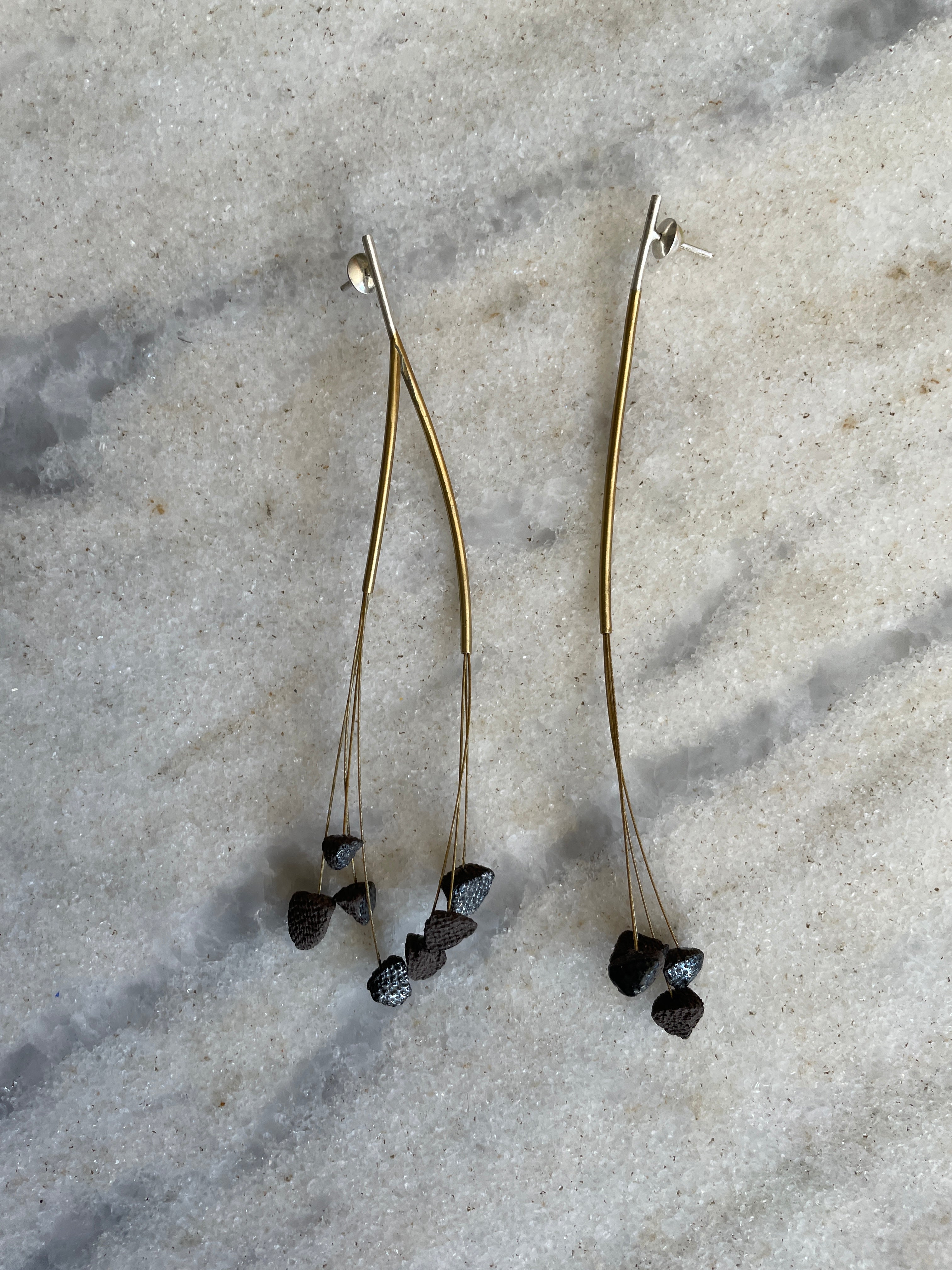 Brincos meteoritos cerâmica