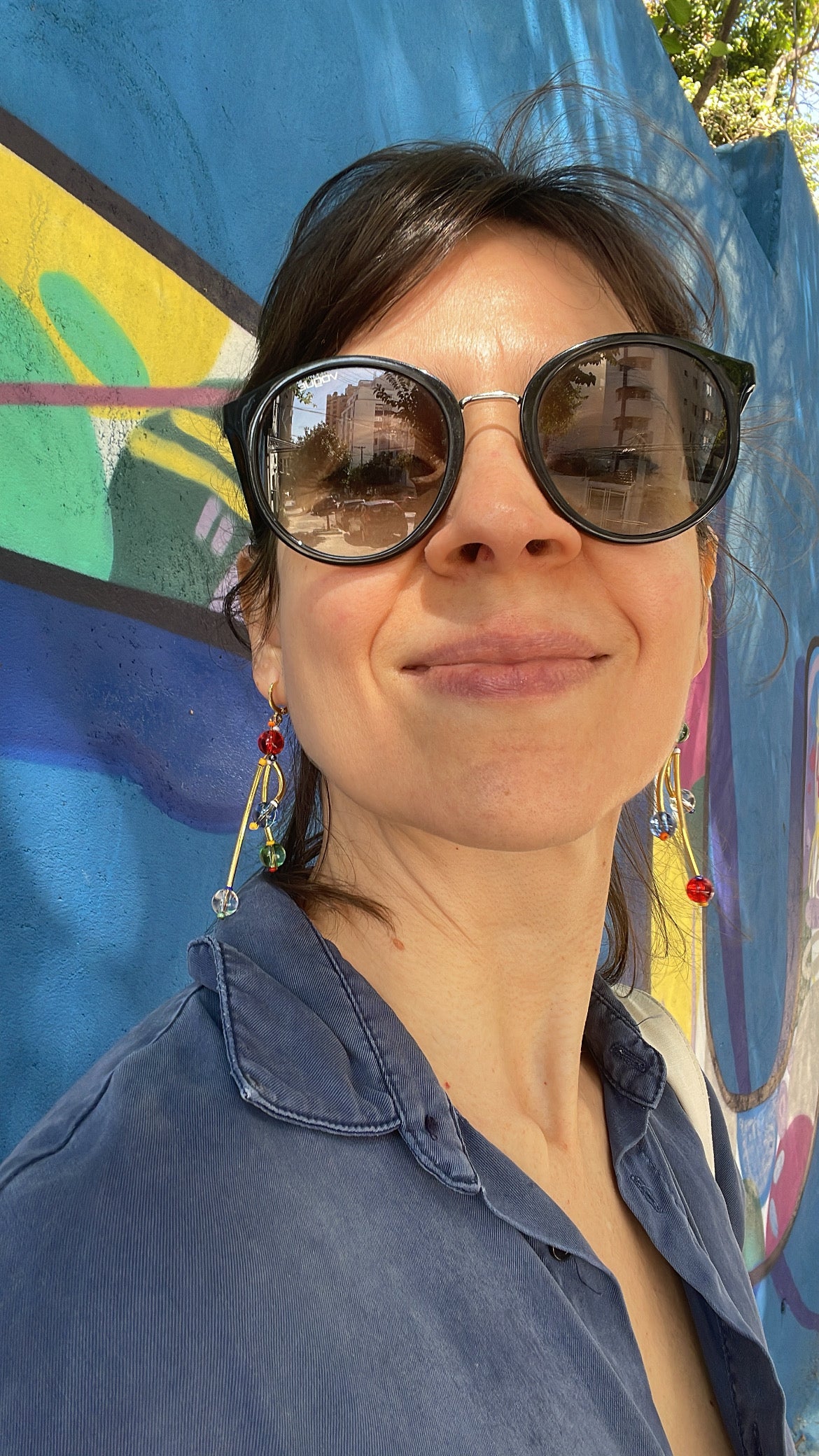 Brinco Lume Murano pequeno ouro