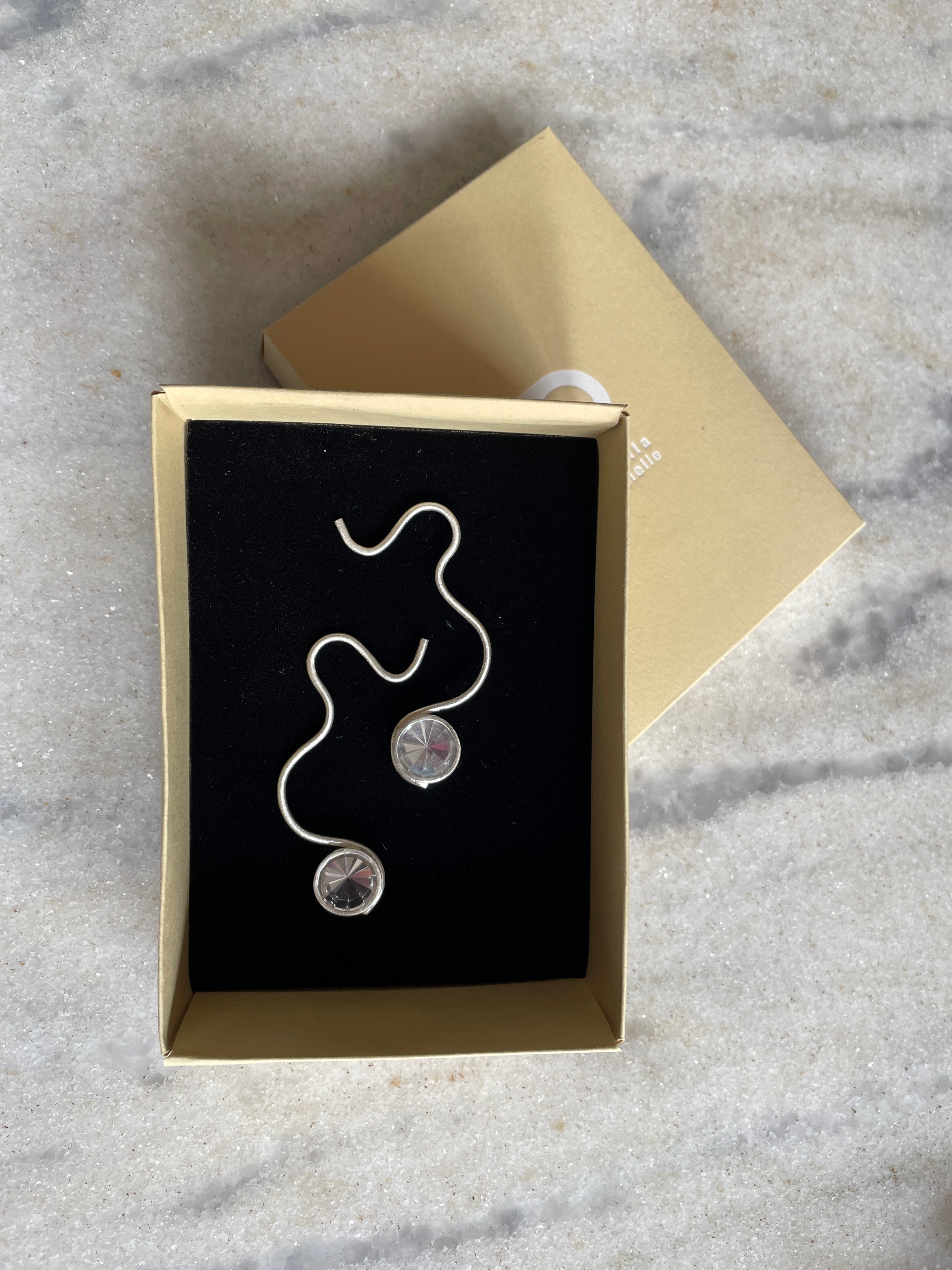 Brinco Rastros 1 quartzo branco